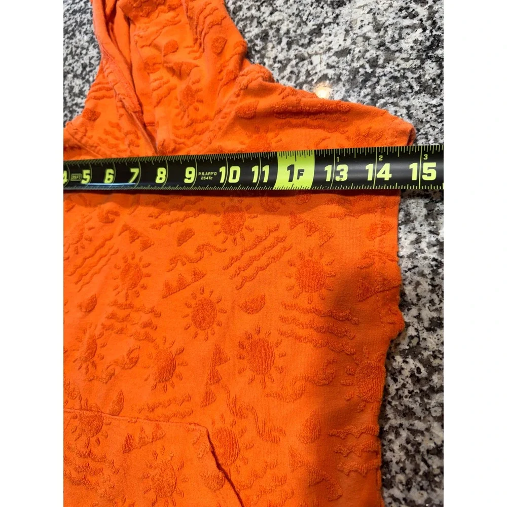 Wonder Nation Terry Cloth Swim Cover Up Kids‎ 4T Orange Sun Pattern Beach Pool